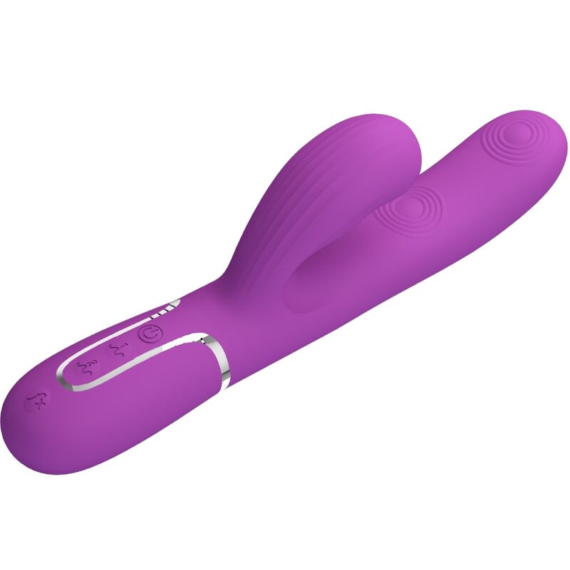 PRETTY LOVE - VIBRATEUR LAPIN MULTIFONCTION 3 EN 1 PERLITA VIOLET PRETTY LOVE