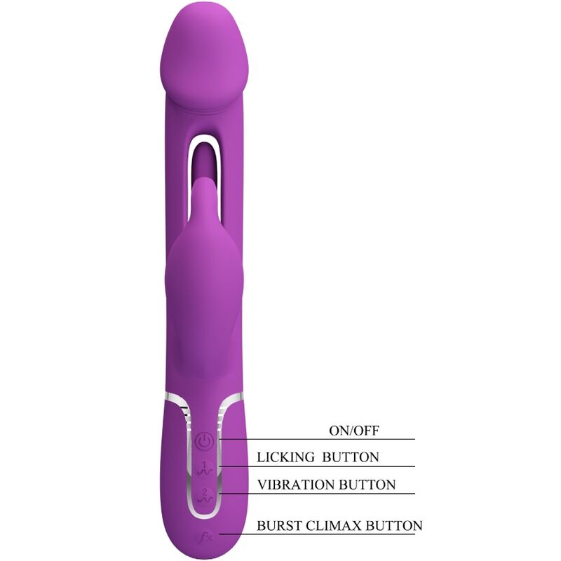 PRETTY LOVE - KAMPAS VIBRATEUR LAPIN MULTIFONCTION 3 EN 1 VIOLET PRETTY LOVE