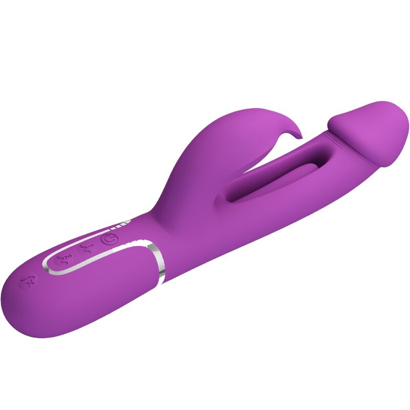 PRETTY LOVE - KAMPAS VIBRATEUR LAPIN MULTIFONCTION 3 EN 1 VIOLET PRETTY LOVE