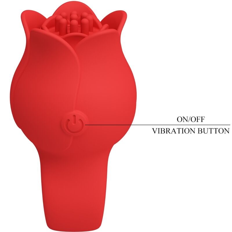 PRETTY LOVE - VIBRATEUR DE DOIGT EN FORME DE JAE ROSE 10 VIBRATIONS ROUGE PRETTY LOVE