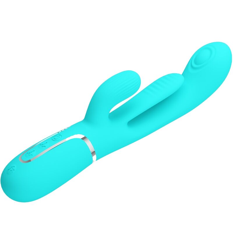 PRETTY LOVE - SHANIA TRIPLE RABBIT VIBRATEUR MULTIFONCTION 3 EN 1 BLEU PRETTY LOVE