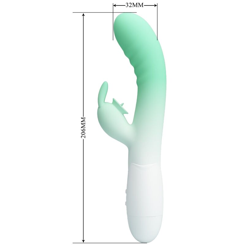 PRETTY LOVE - VIBRATEUR LAPIN CERBERUS 30 VIBRATIONS VERT PRETTY LOVE