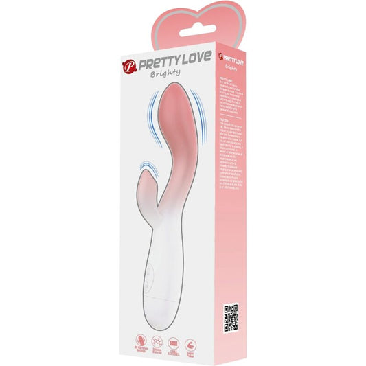 PRETTY LOVE - VIBRATEUR POINT G LUMINEUX + STIMULATEUR DE CLITORIS 30 VIBRATIONS ROSE PRETTY LOVE