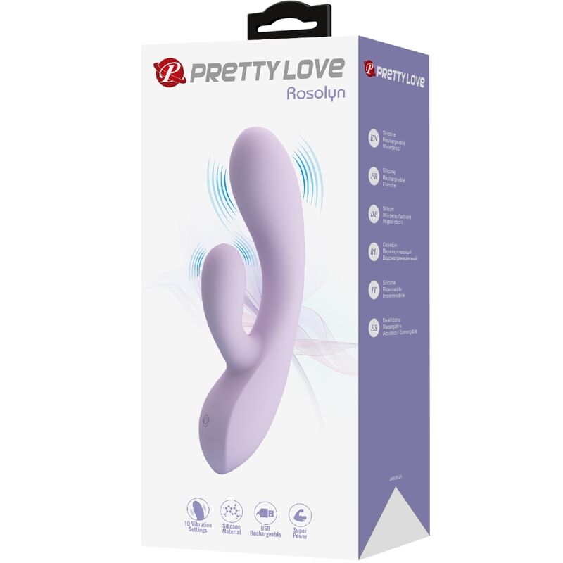 PRETTY LOVE - VIBRATEUR ROSOLYN RABBIT 10 VIBRATIONS VIOLET PRETTY LOVE