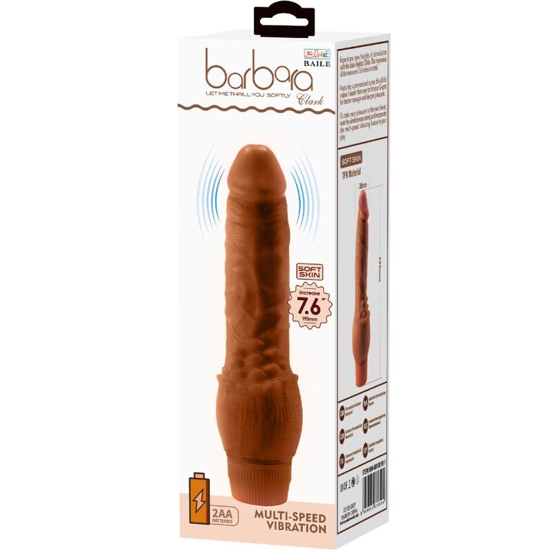 BAILE - VIBRATEUR RÉALISTE BARBARA 19,5 CM MULÂTRE BAILE