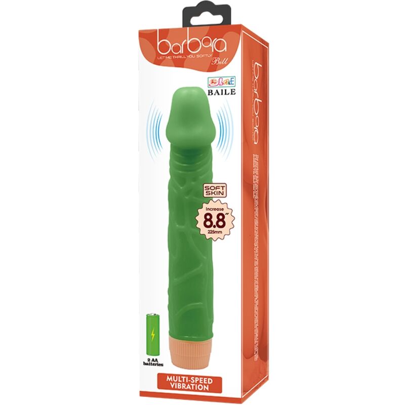 BAILE - VIBRATEUR RÉALISTE BILL 22,5 CM VERT BAILE