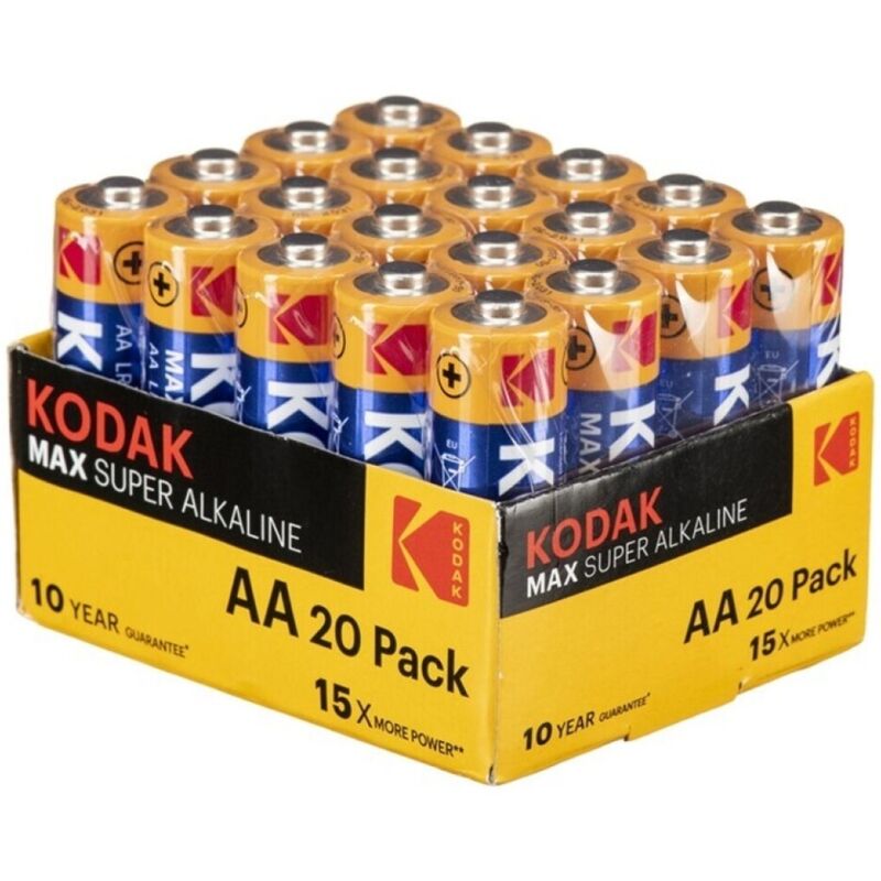 KODAK - PACK DE 20 PILES ALCALINES MAX AA LR6 KODAK