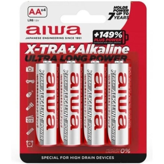 AIWA - PILE ALCALINE X-TRA AA LR6 BLISTER*4 AIWA