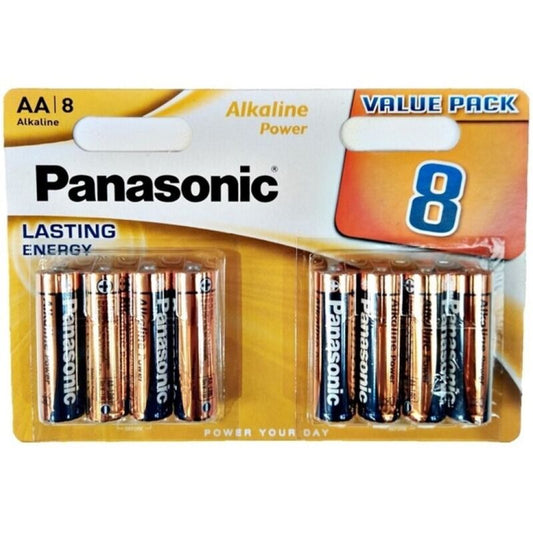 PANASONIC - BLISTER DE PILE AA ALCALINE BRONZE LR6*8 PANASONIC