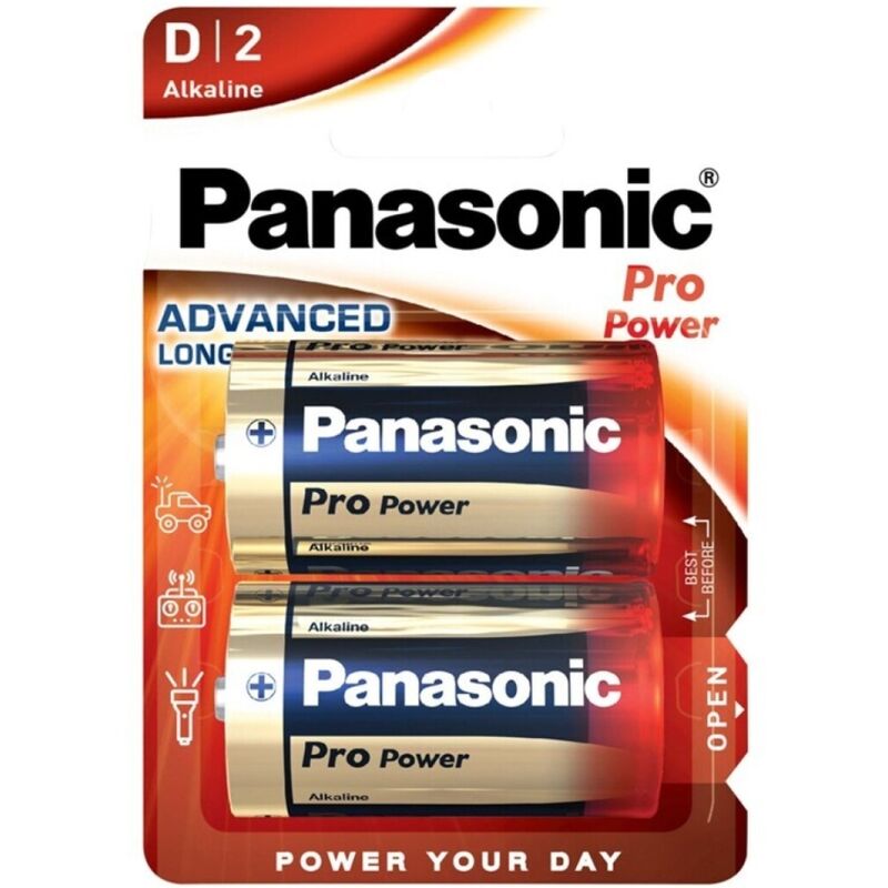 PANASONIC - PILE ALCALINE D PRO POWER LR20 BLISTER*2 PANASONIC