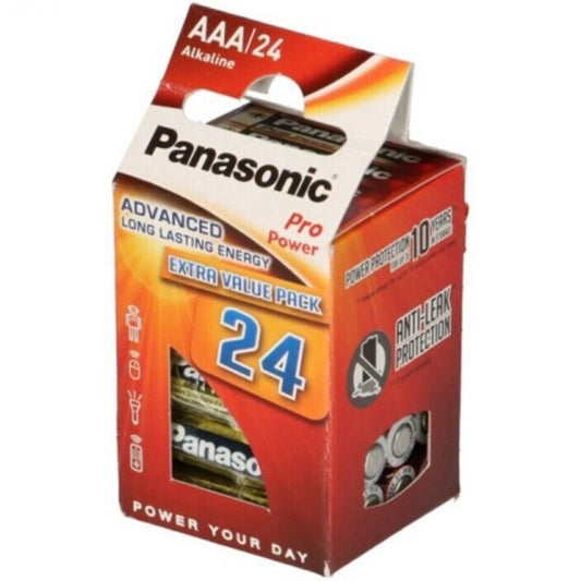 PANASONIC - PACK DE 24 PILES ALCALINES AAA LR03 PRO POWER PANASONIC