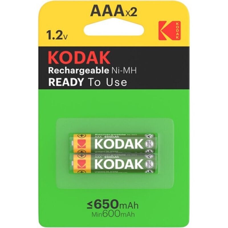 KODAK - BLISTER DE PILE RECHARGEABLE HR03 AAA 650mAh*2 KODAK