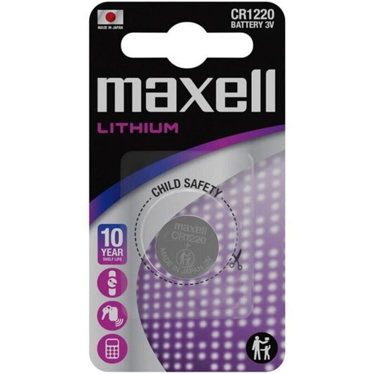 MAXELL - PILE BOUTON AU LITHIUM CR1220 3V BLISTER*1 MAXELL