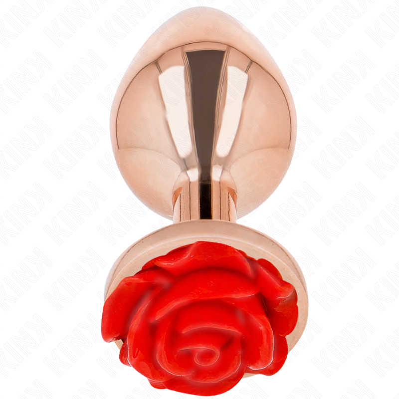 KINK - PLUG ANAL OR ROSE AVEC ROSE ROUGE L KINK PLEASURE PLUGS