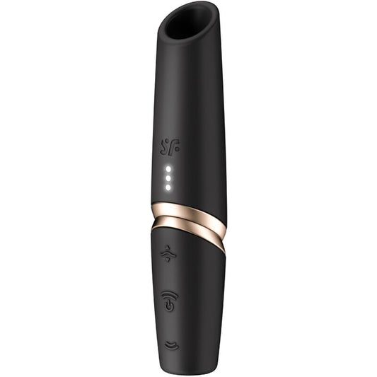 SATISFYER - STIMULATEUR DE CLITORIS PERFECT KISS WAVE NOIR / OR SATISFYER AIR PULSE