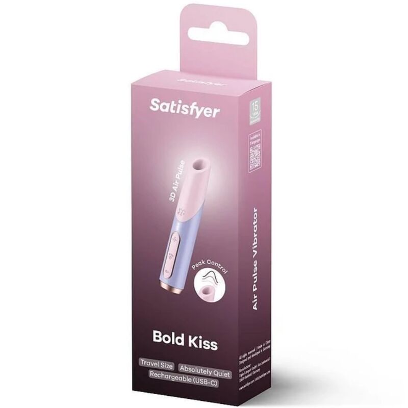 SATISFYER - BOLD KISS WAVE STIMULATEUR DE CLITORIS ROSE / VIOLET SATISFYER AIR PULSE