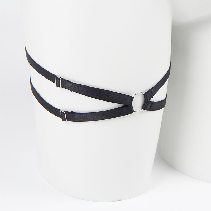 SUBBLIME - 955199 ENSEMBLE SOUTIEN-GORGE AVEC NŒUD NOIR RÉGLABLE S/M SUBBLIME SETS