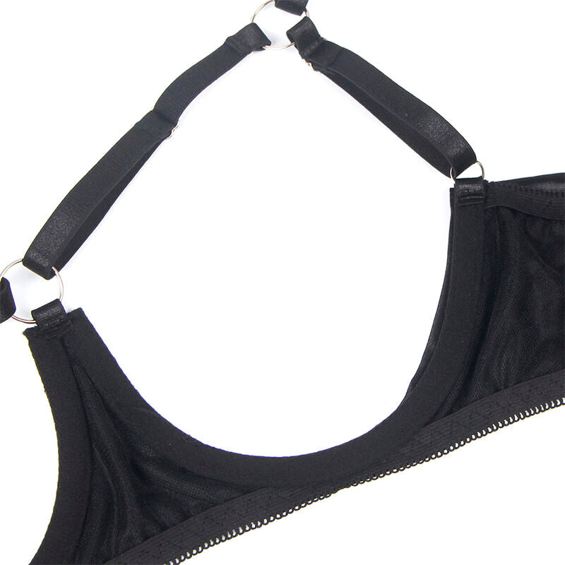 SUBBLIME - 955199 ENSEMBLE SOUTIEN-GORGE AVEC NŒUD NOIR RÉGLABLE S/M SUBBLIME SETS