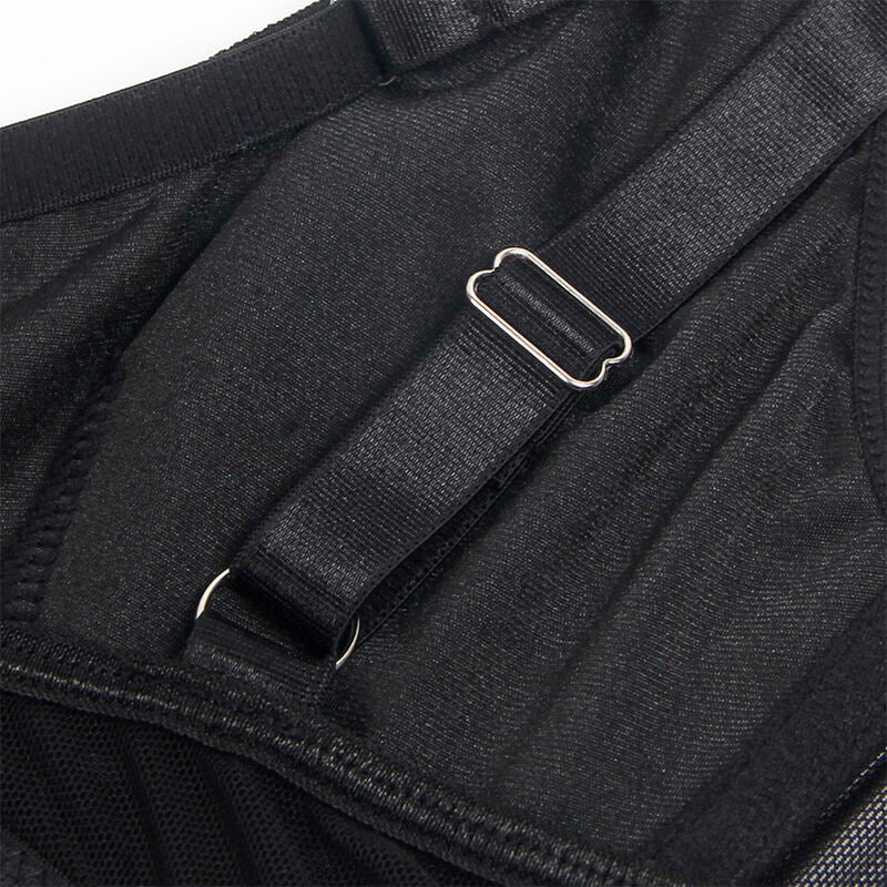 SUBBLIME - 955236 ENSEMBLE SOUTIEN-GORGE BONDAGE NOIR AVEC JARRETELLE S/M SUBBLIME SETS