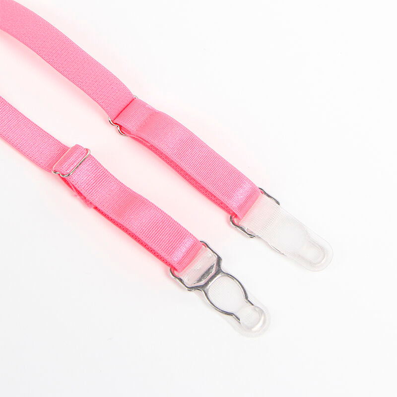 SUBBLIME - 955366 ENSEMBLE SOUTIEN-GORGE AVEC LIGNES DE DENTELLE ET JARRETELLES ROSE ET VIOLET L/XL SUBBLIME SETS