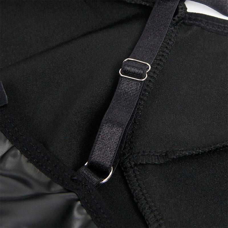 SUBBLIME - 955373 ROBE À BRETELLES EN CUIR NOIR S/M SUBBLIME DRESSES