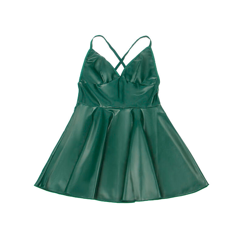 SUBBLIME - 955441 ROBE À BRETELLES EN CUIR VERT L/XL SUBBLIME DRESSES