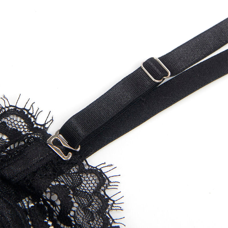 SUBBLIME - 955496 BODY EN DENTELLE AVEC NŒUDS ET JARRETELLES NOIR S/M SUBBLIME BODIES