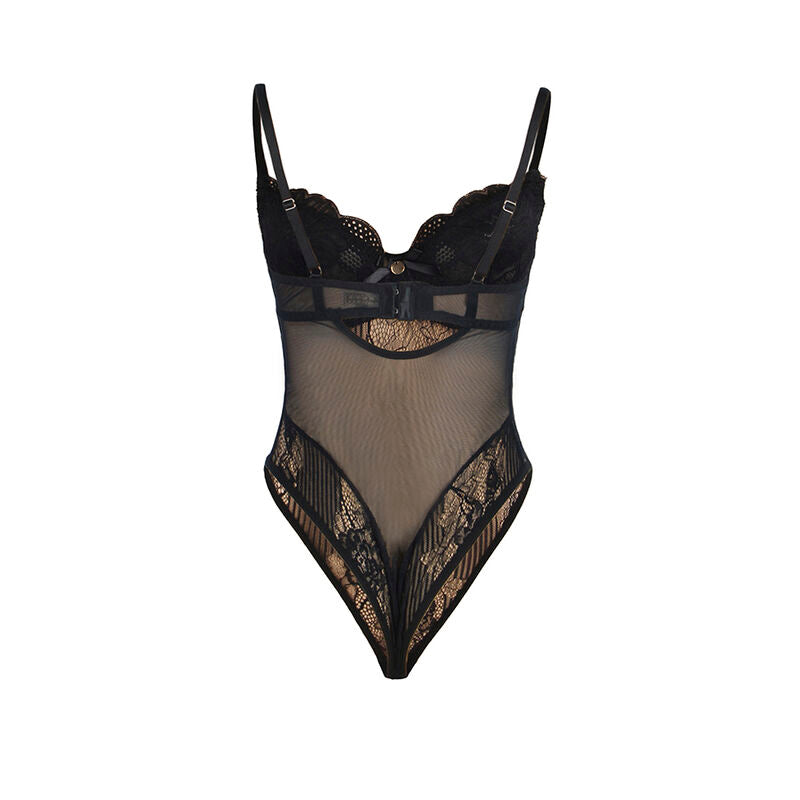 SUBBLIME - 955625 BODY EN DENTELLE AVEC FERMETURE EN BAS NOIR L/XL SUBBLIME BODIES