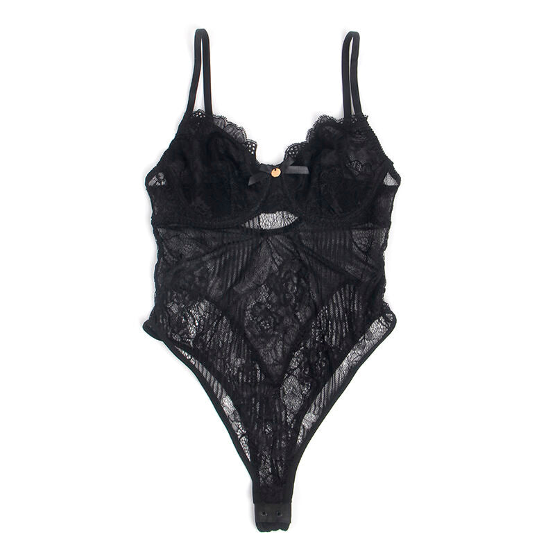 SUBBLIME - 955625 BODY EN DENTELLE AVEC FERMETURE EN BAS NOIR L/XL SUBBLIME BODIES