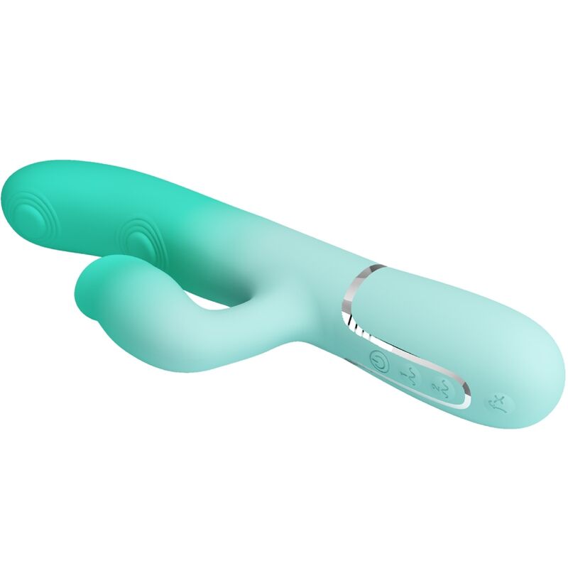 PRETTY LOVE - VIBRATEUR LAPIN MULTIFONCTION GIGI VERT AQUA PRETTY LOVE FLIRTATION
