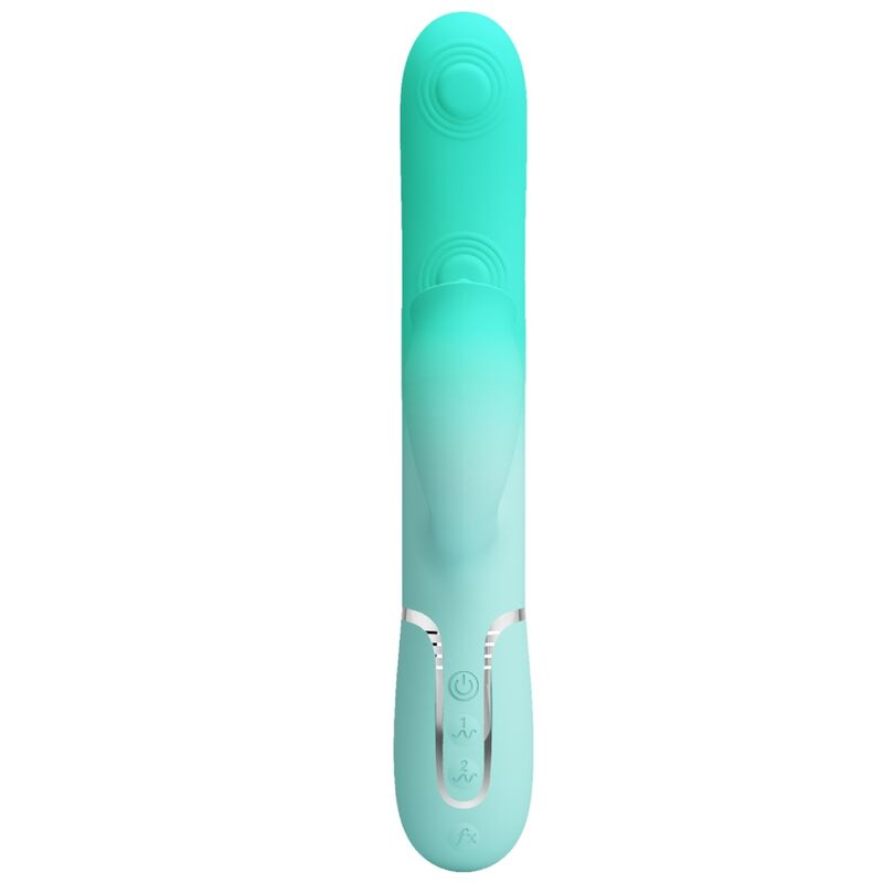 PRETTY LOVE - VIBRATEUR LAPIN MULTIFONCTION GIGI VERT AQUA PRETTY LOVE FLIRTATION