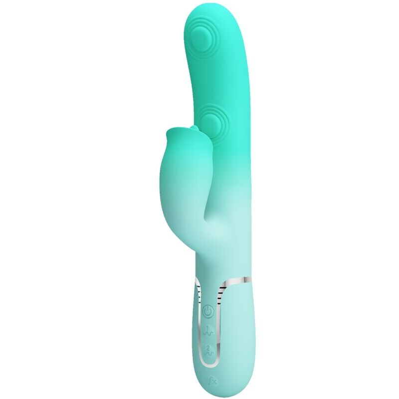 PRETTY LOVE - VIBRATEUR LAPIN MULTIFONCTION GIGI VERT AQUA PRETTY LOVE FLIRTATION