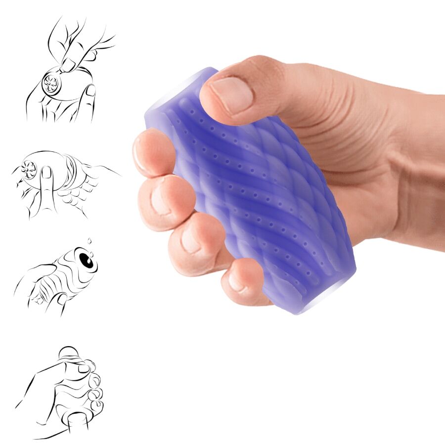 PRETTY LOVE - MASTURBATEUR POUR HOMME EN SILICONE ATHENA EROS VIOLET PRETTY LOVE