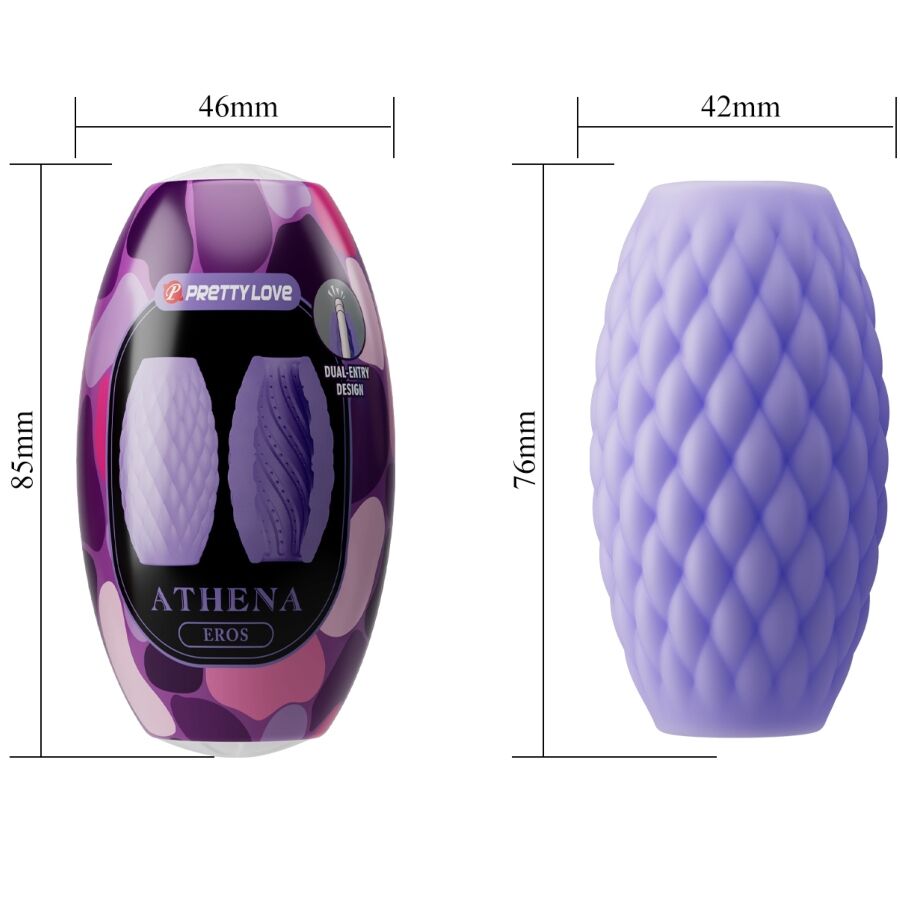 PRETTY LOVE - MASTURBATEUR POUR HOMME EN SILICONE ATHENA EROS VIOLET PRETTY LOVE