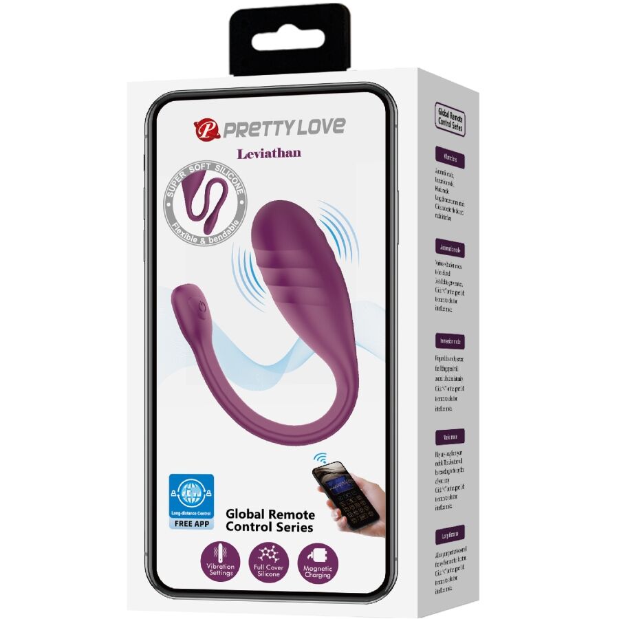 PRETTY LOVE - VIBRATEUR CONTRÔLÉ PAR APPLICATION LEVIATHAN VIOLET PRETTY LOVE SMART
