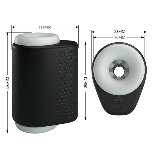 PRETTY LOVE - MASTURBATEUR POUR HOMME DJ GIRL AVEC VIBRATION 5 RÉGLAGES NEGRO PRETTY LOVE MALE