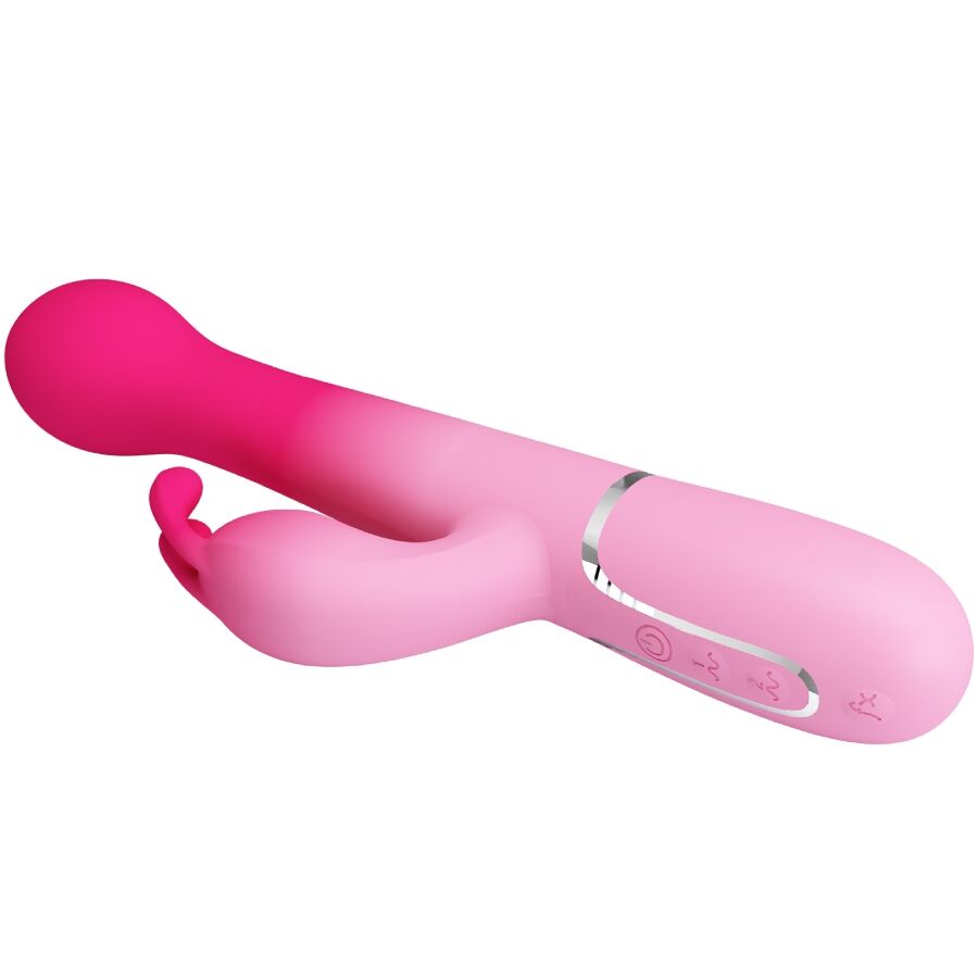 PRETTY LOVE - VIBRATEUR LAPIN MULTIFONCTION 3 EN 1 DEJON ROSE PRETTY LOVE