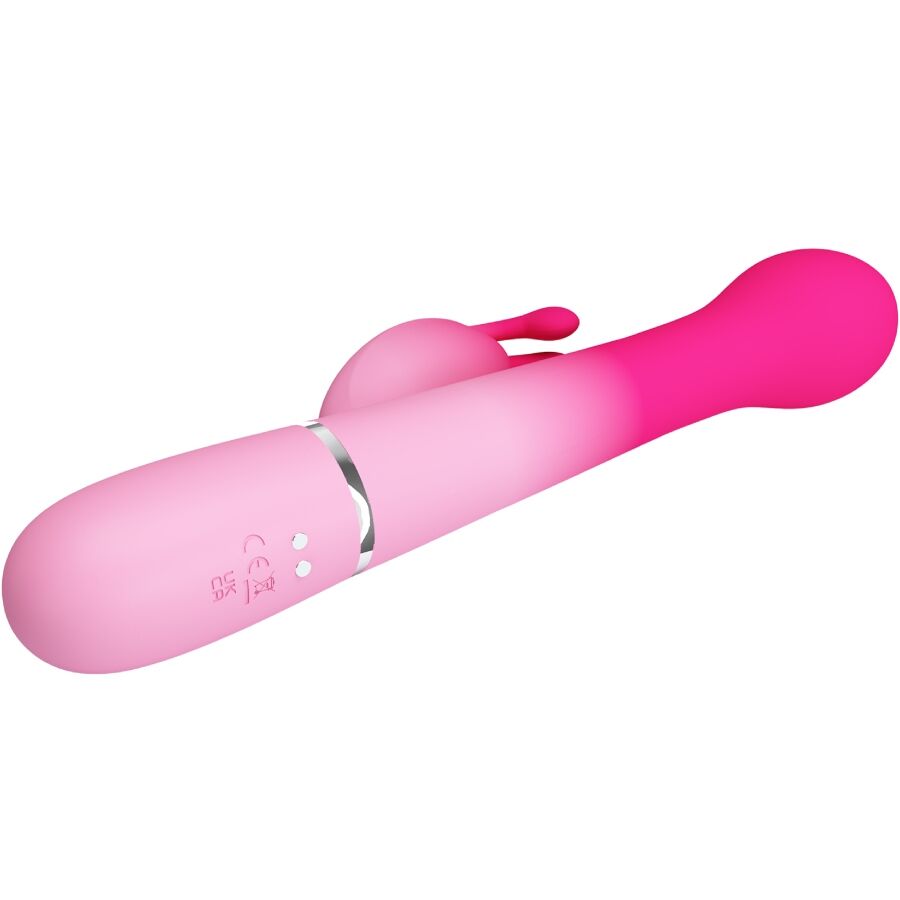 PRETTY LOVE - VIBRATEUR LAPIN MULTIFONCTION 3 EN 1 DEJON ROSE PRETTY LOVE