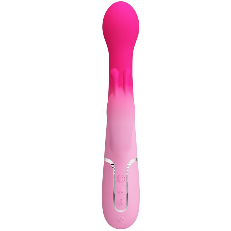 PRETTY LOVE - VIBRATEUR LAPIN MULTIFONCTION 3 EN 1 DEJON ROSE PRETTY LOVE