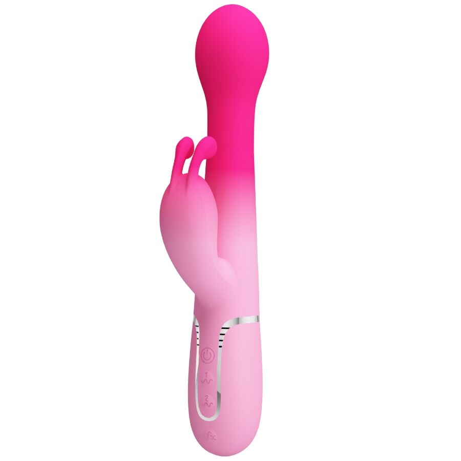 PRETTY LOVE - VIBRATEUR LAPIN MULTIFONCTION 3 EN 1 DEJON ROSE PRETTY LOVE