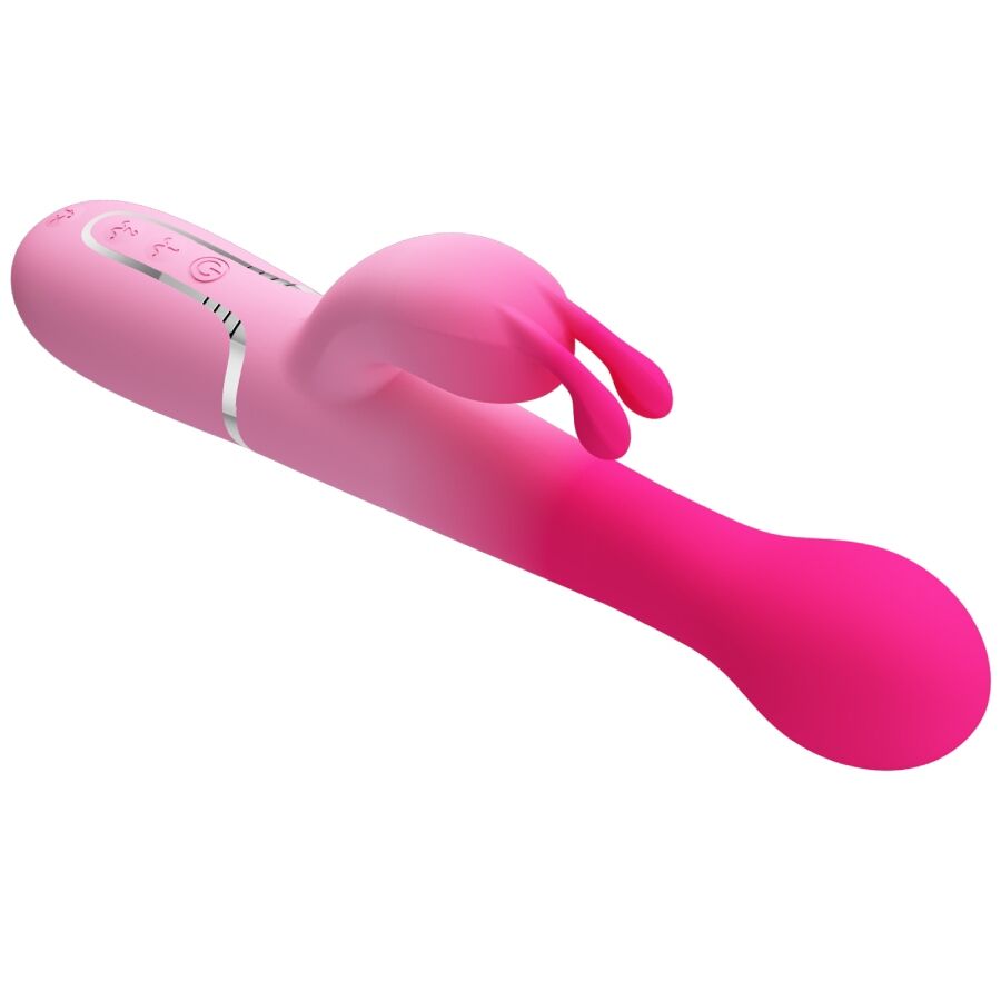 PRETTY LOVE - VIBRATEUR LAPIN MULTIFONCTION 3 EN 1 DEJON ROSE PRETTY LOVE