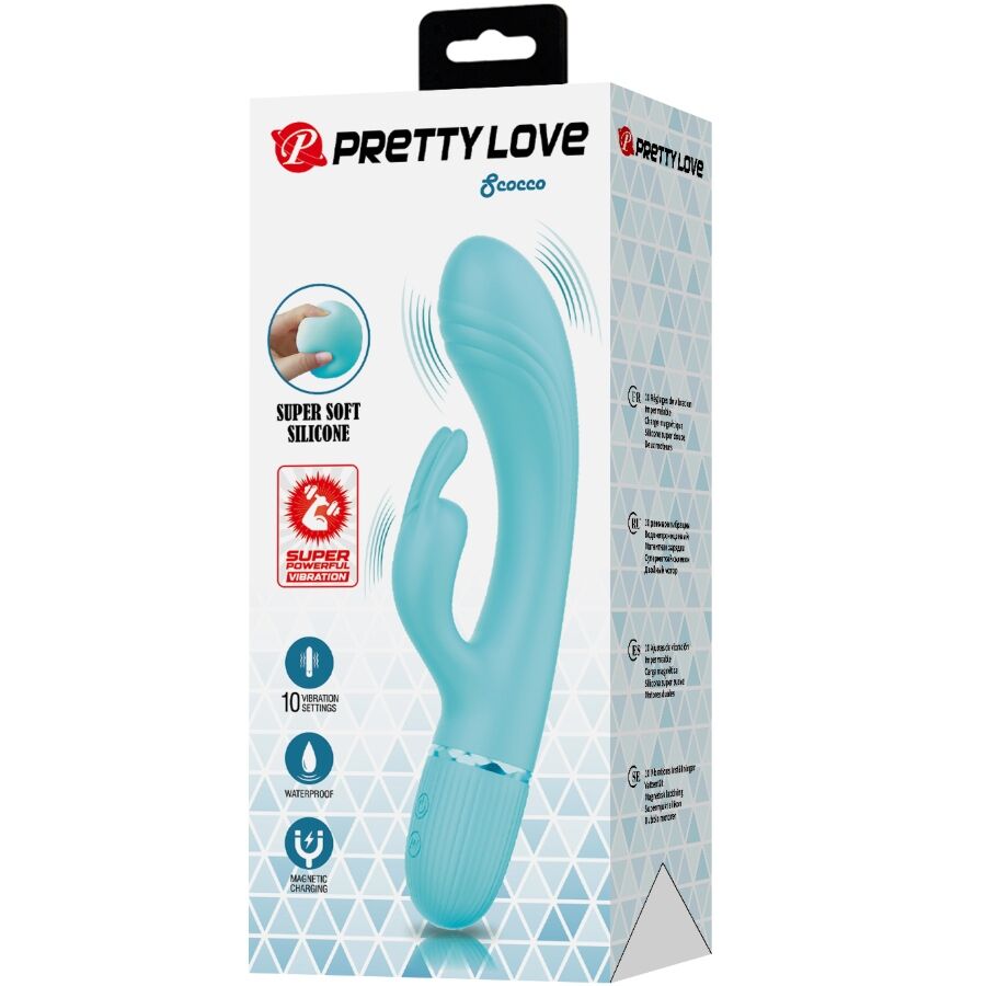 PRETTY LOVE - VIBRATEUR SCOCCO LAPIN TURQUOISE PRETTY LOVE FLIRTATION