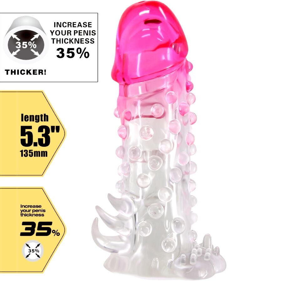 PRETTY LOVE - GAINE D'AGRANDISSEMENT RÉALISTE WILFORD AVEC PÉNIS EN RELIEF ROSE PRETTY LOVE