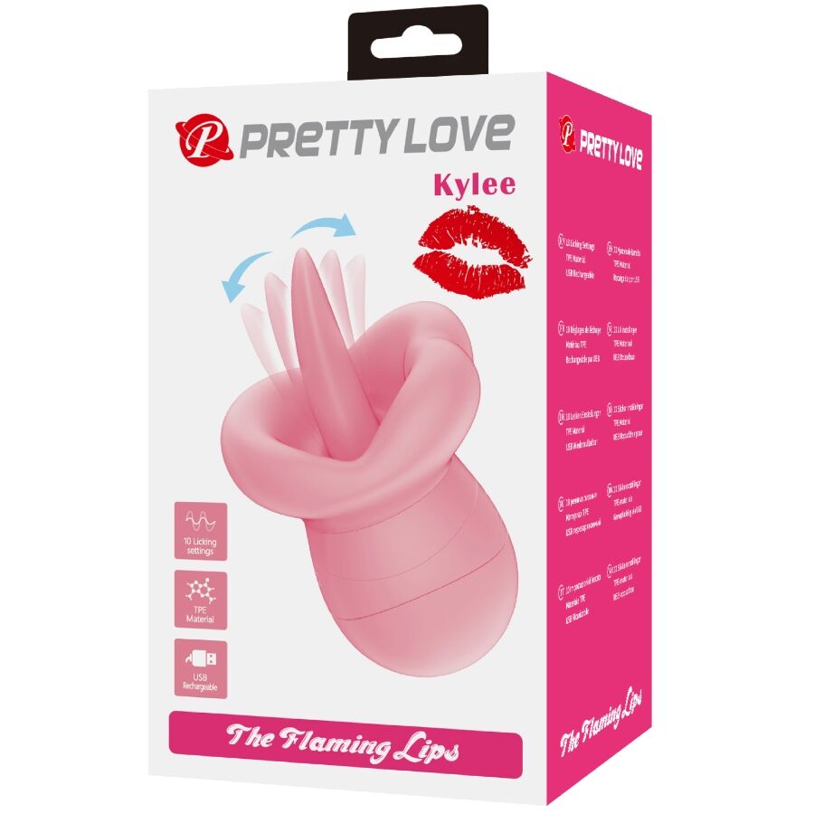PRETTY LOVE - STIMULATEUR DE CLITORIS KYLEE TONGUE 10 VIBRATIONS ROSE NUDE PRETTY LOVE