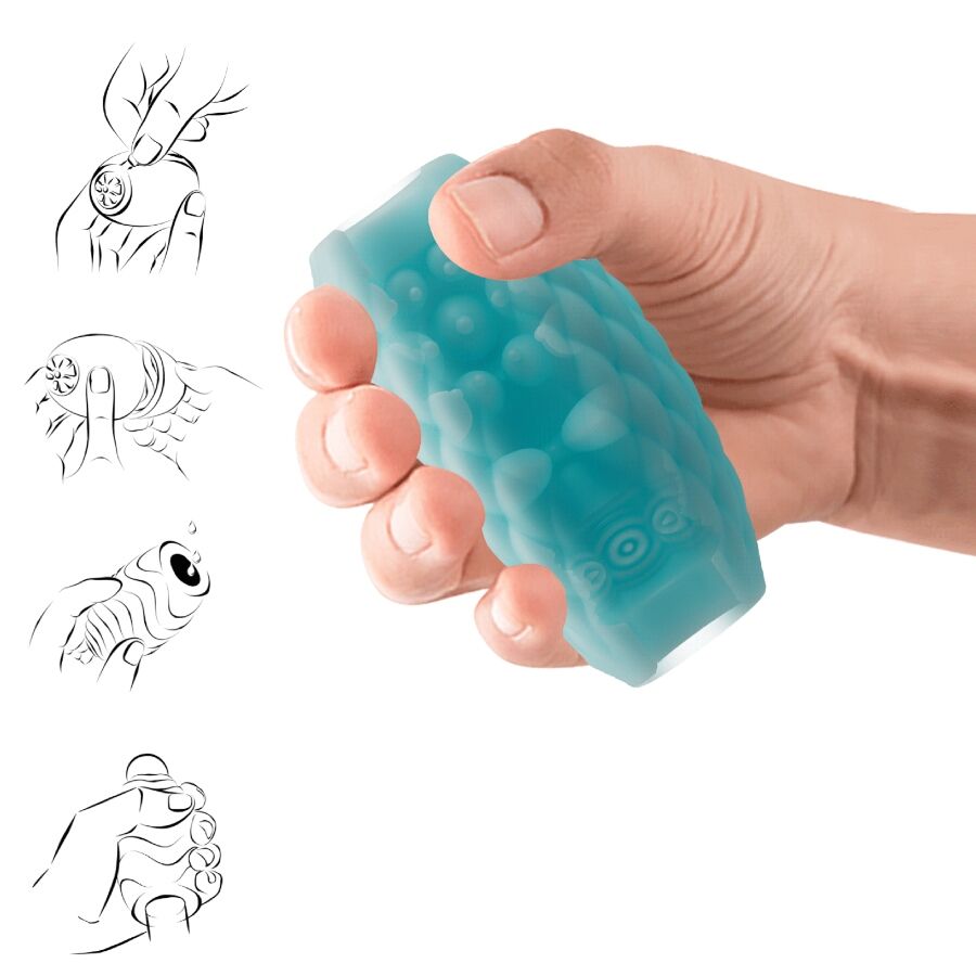 PRETTY LOVE - MASTURBATEUR POUR HOMME EN SILICONE ATHENA EROS BLEU CIEL PRETTY LOVE