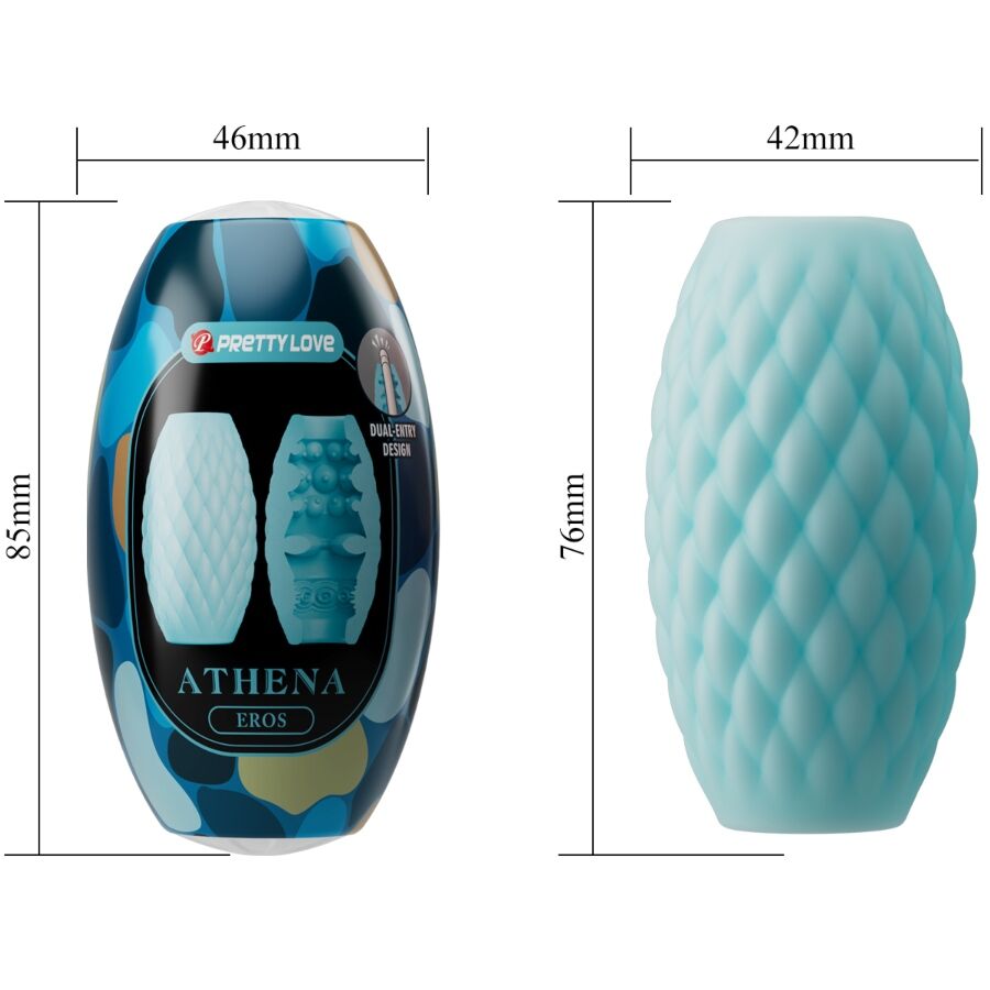PRETTY LOVE - MASTURBATEUR POUR HOMME EN SILICONE ATHENA EROS BLEU CIEL PRETTY LOVE