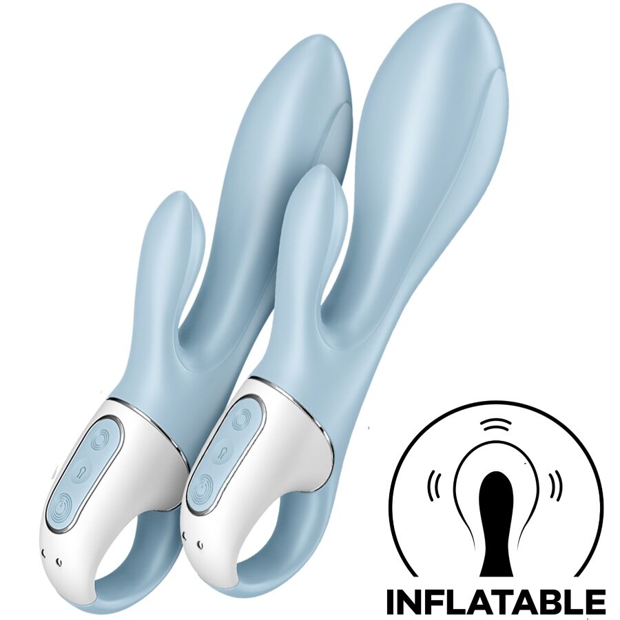 SATISFYER - AIR PUMP BUNNY 1 VIBRATEUR GONFLABLE LAPIN BLEU SATISFYER VIBRATOR