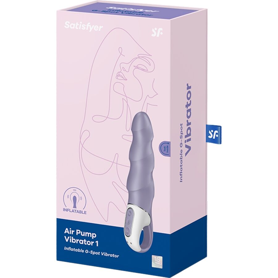 SATISFYER - VIBRATEUR À POMPE À AIR 1 VIBRATEUR GONFLABLE POUR POINT G VIOLET SATISFYER VIBRATOR