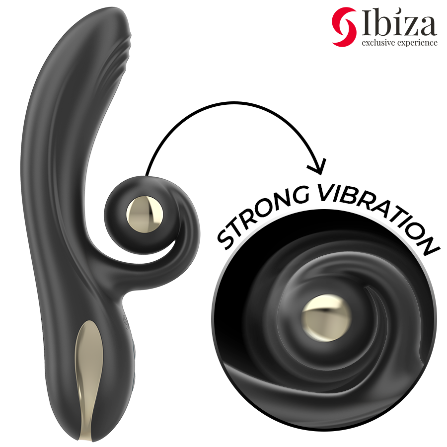 IBIZA - VIBRATEUR TWISTER AVEC STIMULATEUR DE COURBES ET VIBRO-ROTATION IBIZA TECHNOLOGY