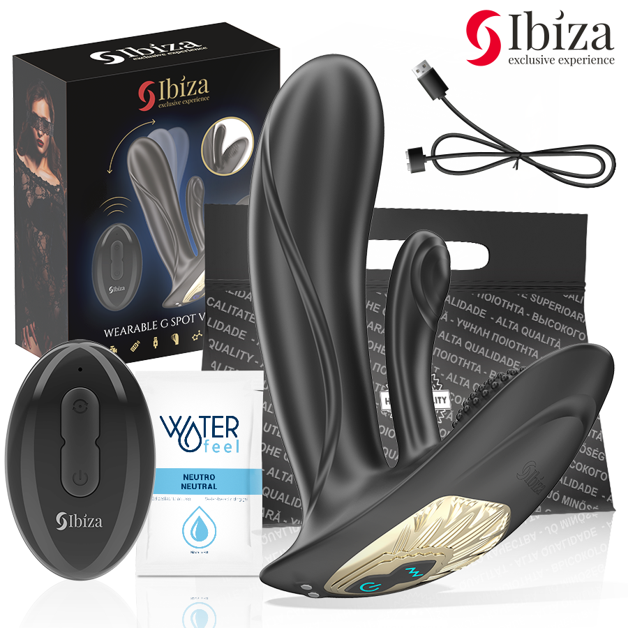 IBIZA - VIBRATEUR PORTABLE AVEC STIMULATION DU POINT G ET DU CLITORIS AVEC TÉLÉCOMMANDE IBIZA TECHNOLOGY